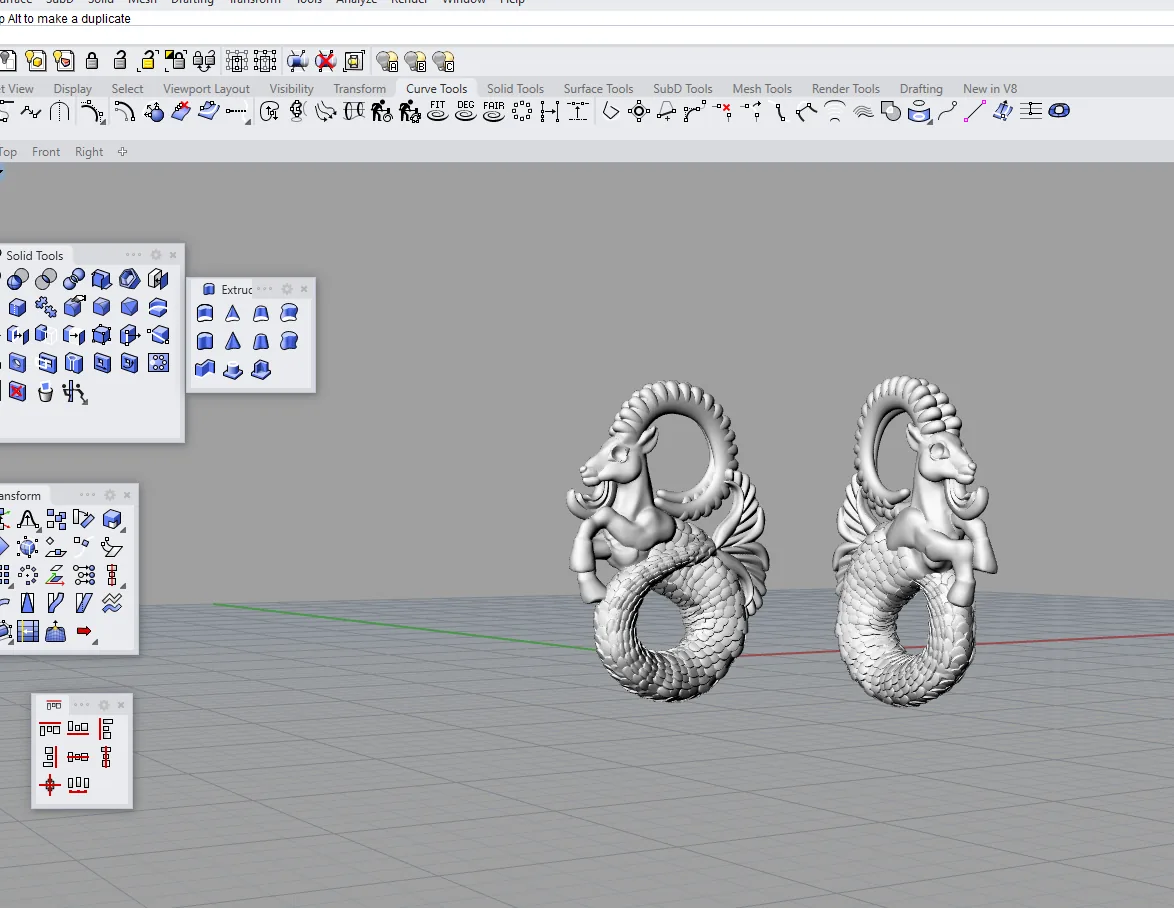 Capricorn pendant view