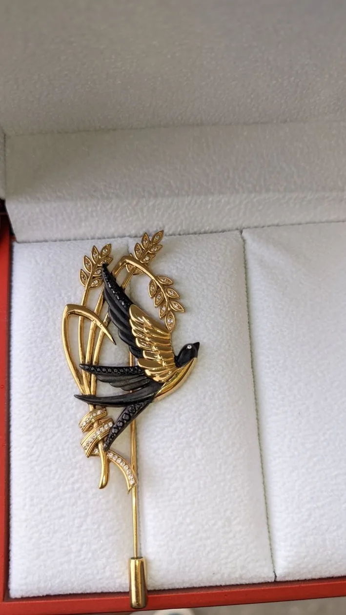 Брошь «Ласточка Пензы» real jewelry photo
